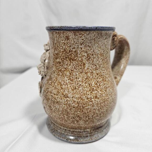 Vtg John Coiner Pottery Patty Graf Initialed Carved Face Mug Unique Quirky - Picture 3 of 8